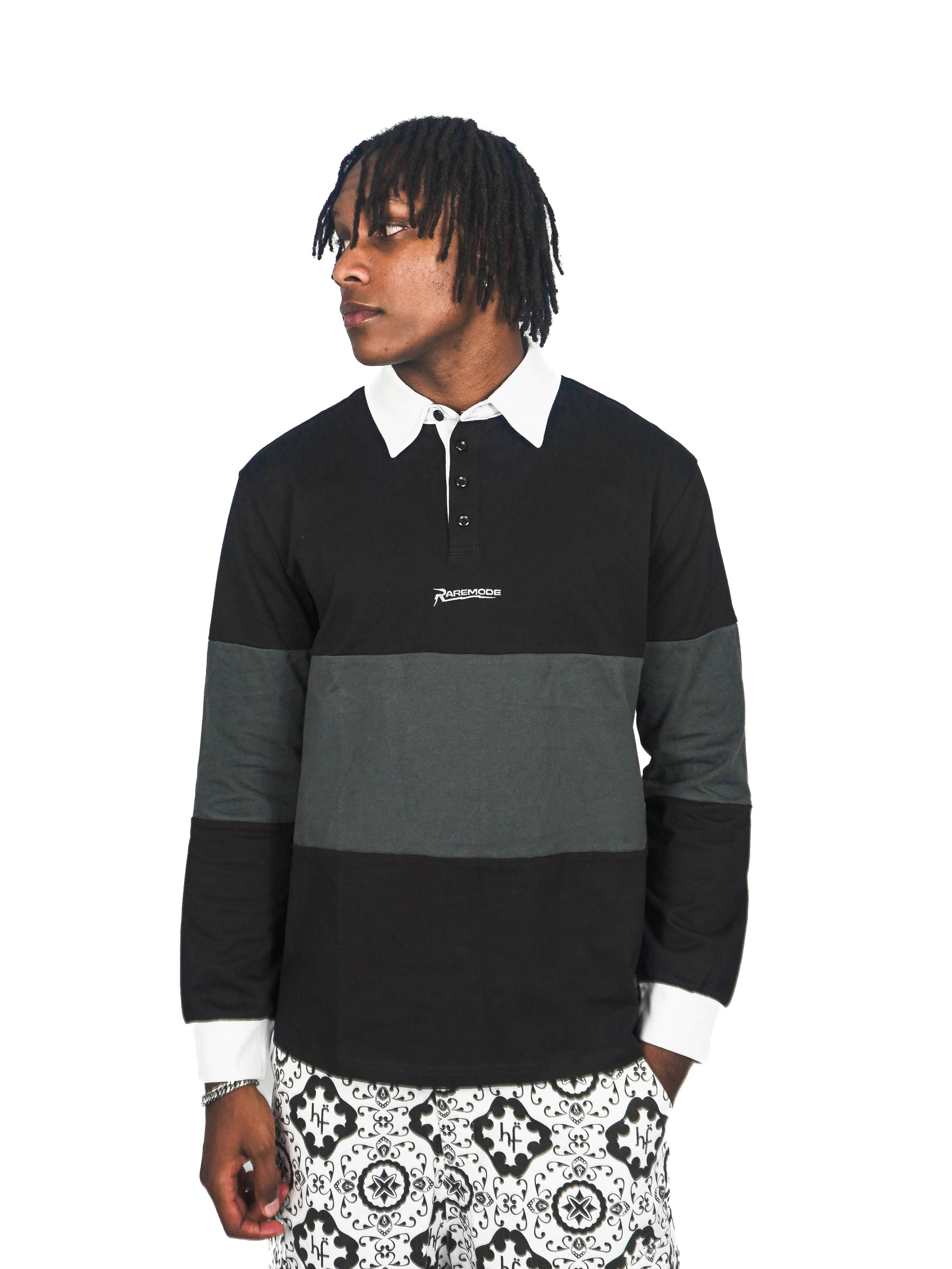 RARE MODE White Collar Shirt