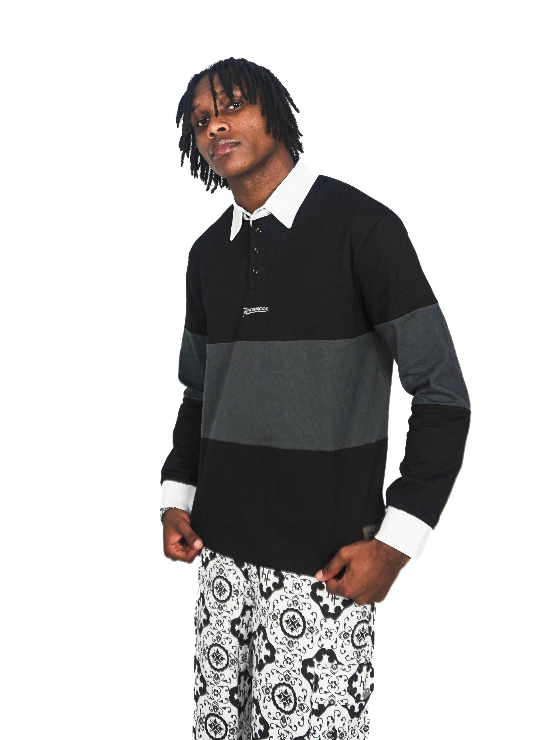 RARE MODE White Collar Shirt