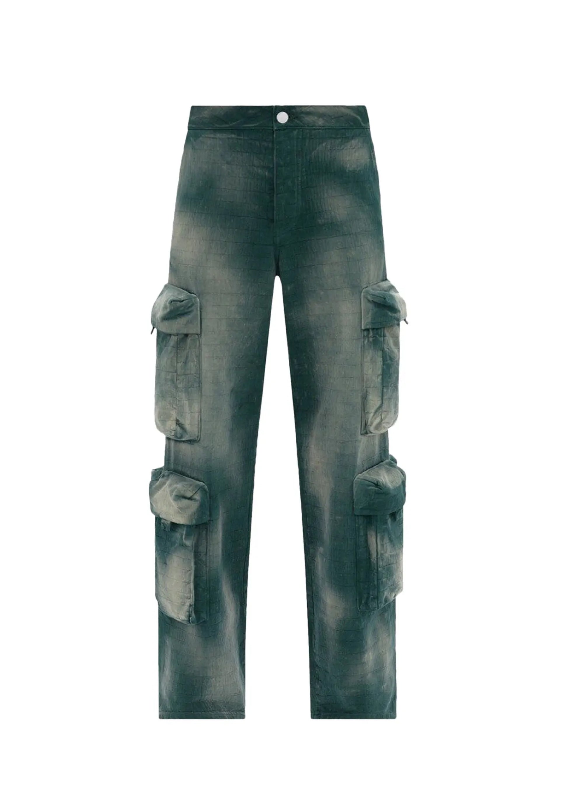 AMIRI Jacquard Utility Pant-Green Cotton/36