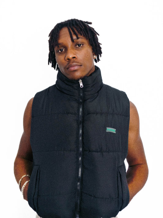 Panaga Sleeveless Puffer - Black