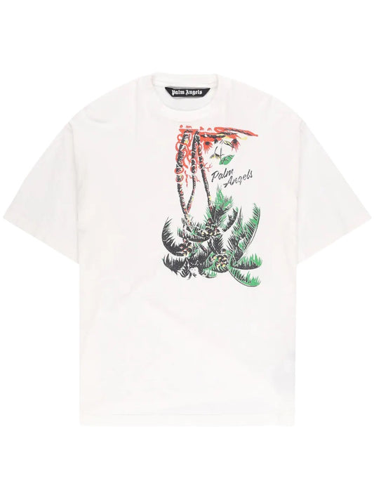 Palm Angels upside down palm-print t-shirt