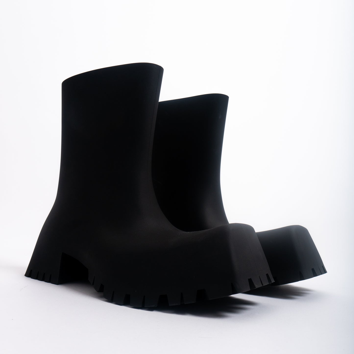 Balenciaga Trooper Block-Heel Rubber Boots