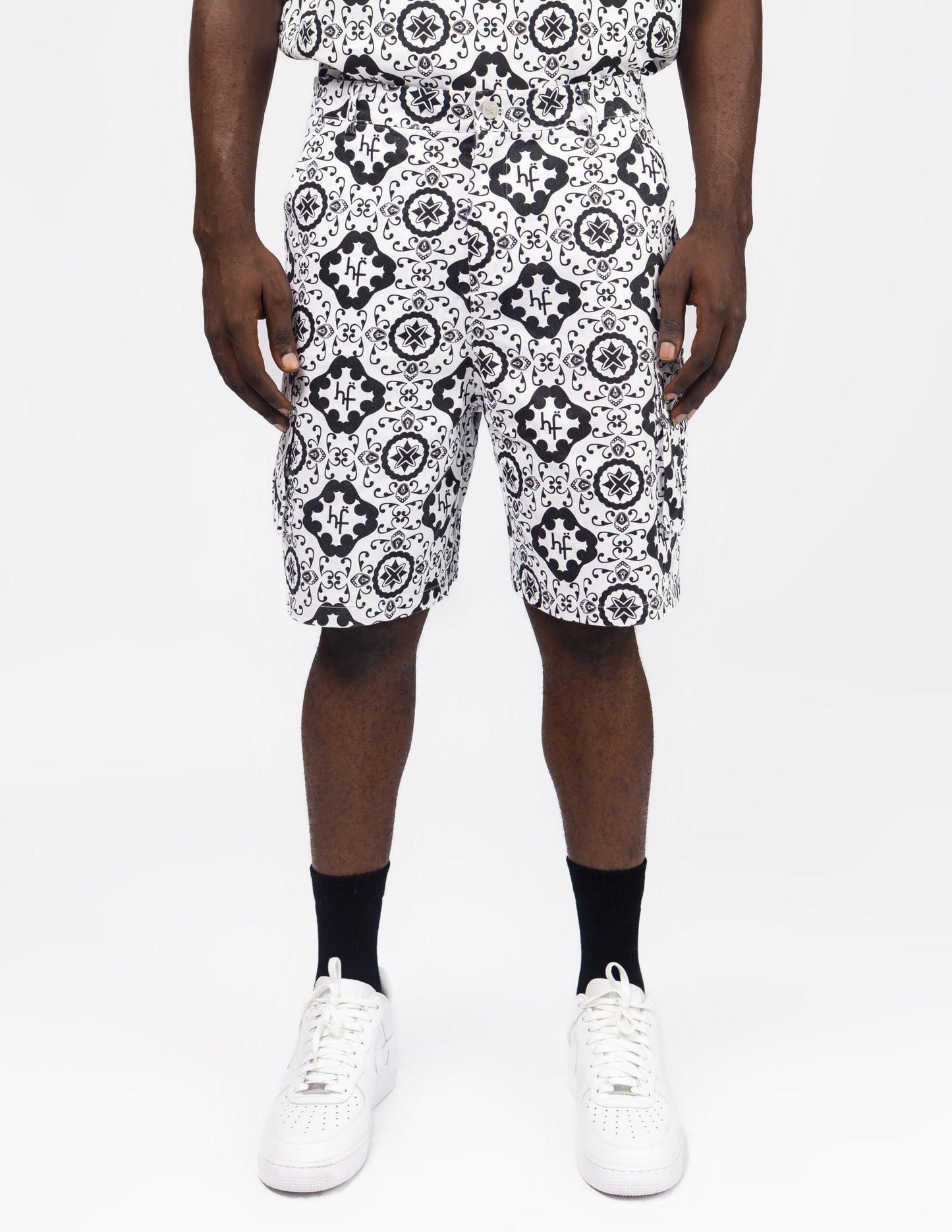 Northern White printed shorts