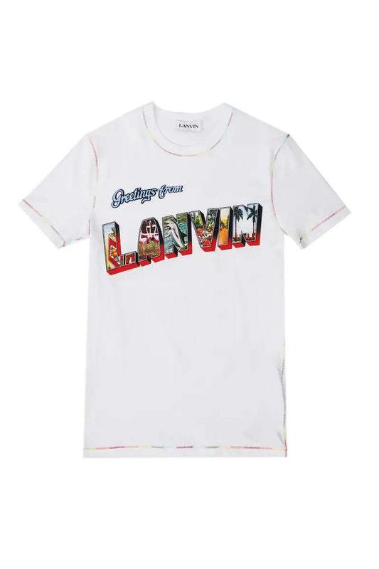 LANVIIN Greetings from Lanvin Tee-White