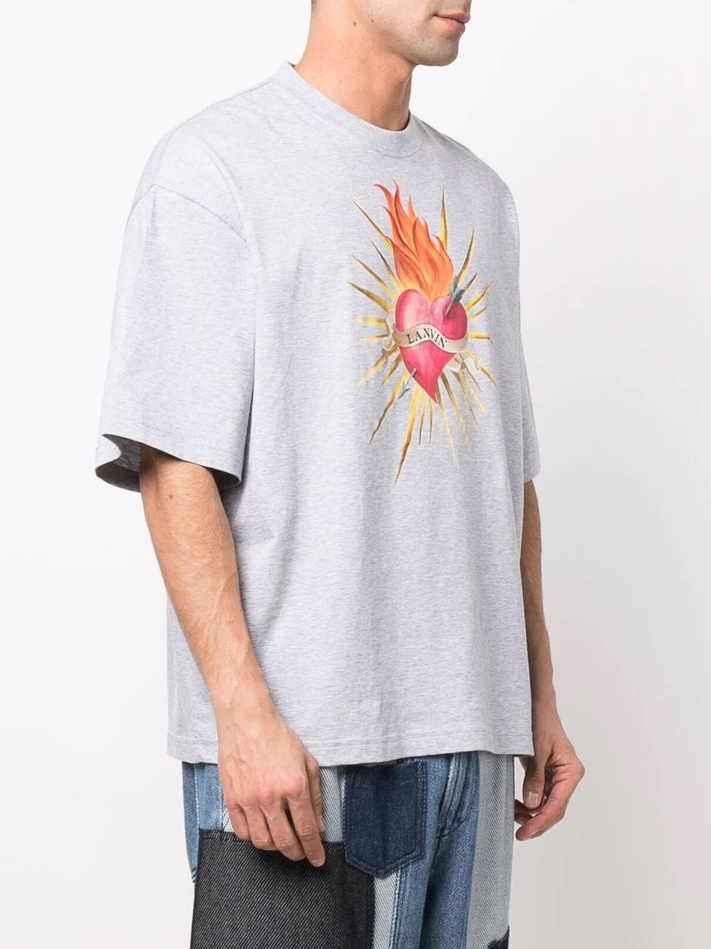 LANVIN Heart Logo-Print T-Shirt