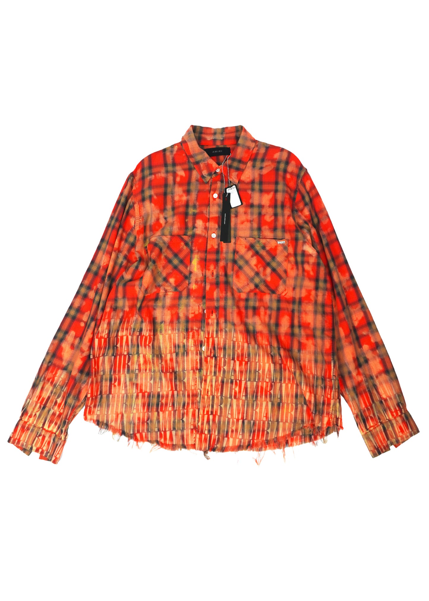 AMIRI Bleach Logo Flannel Red