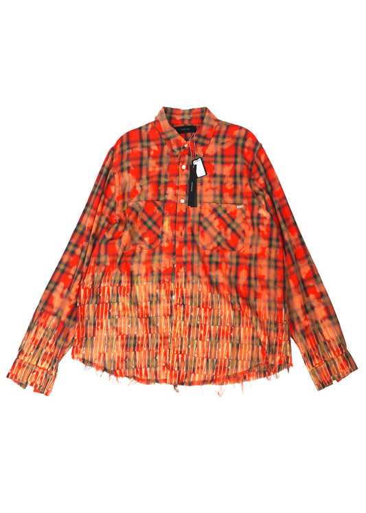 AMIRI Bleach Logo Flannel Red