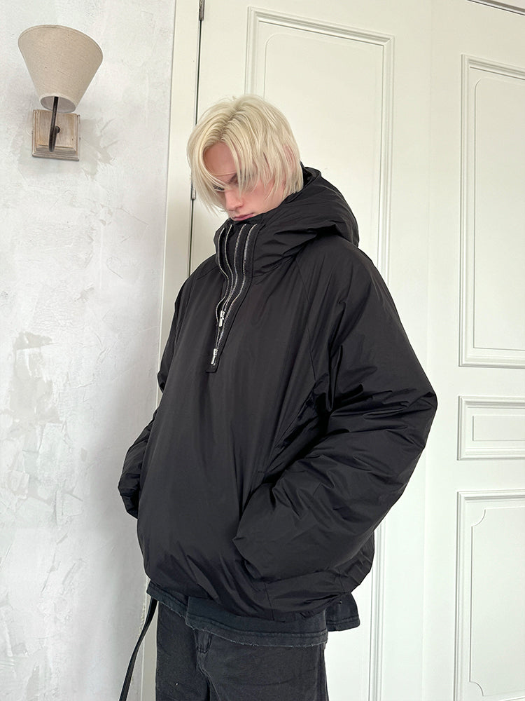 Triangle Project Double Zipper Hooded Jacket