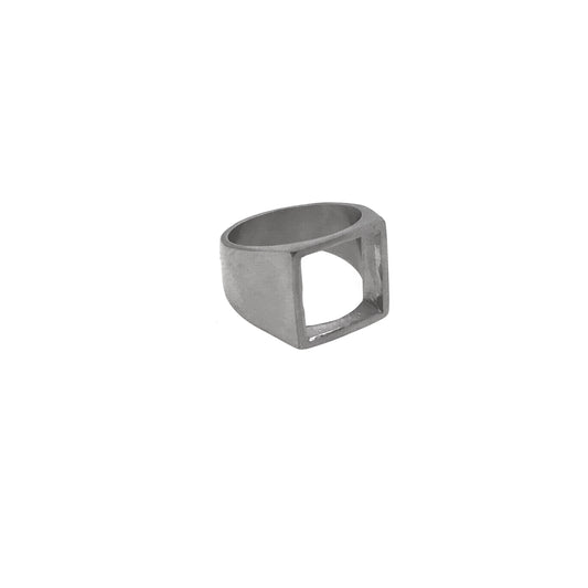 Share niche square hollow ring