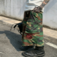 POH Yokohama embroidered distressed cargo shorts