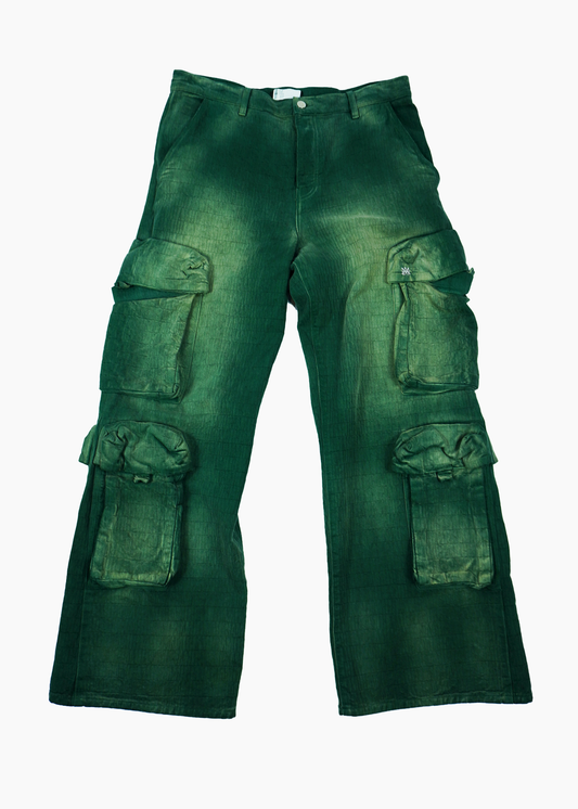 AMIRI Jacquard Utility Pant-Green Cotton/36