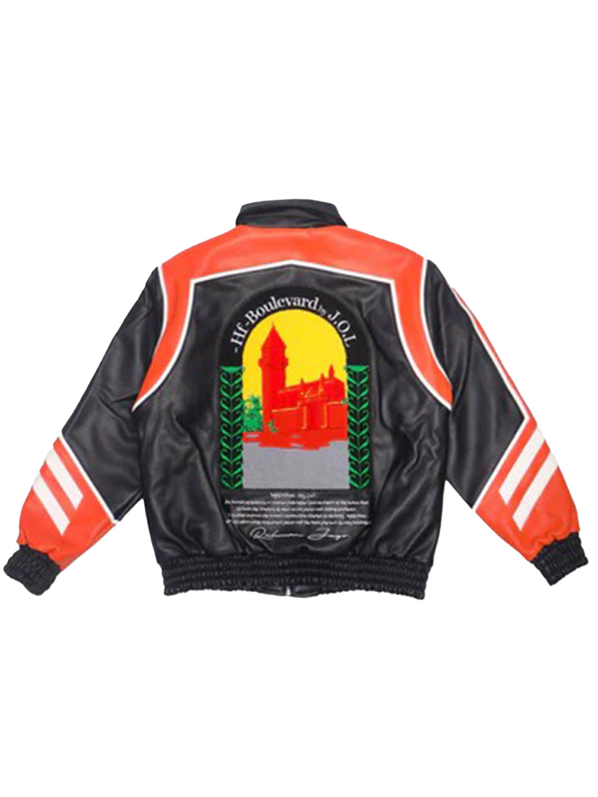 Orange Leather Jacket