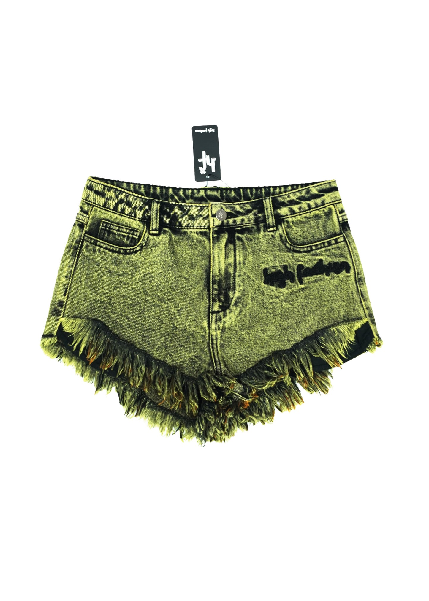 Green Denim Bum short